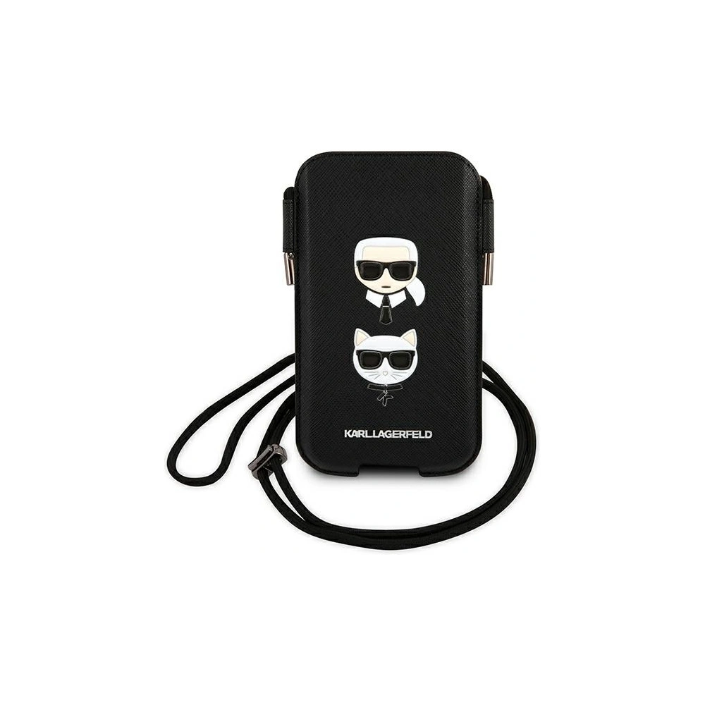Hurtownia GSM - Torebka Karl Lagerfeld KLHCP12LOPHKCK 6,7 cali czarny/black hardcase Saffiano Ikonik Karl&Choupette Head - KLD873BLK - {ean13} - Hurt