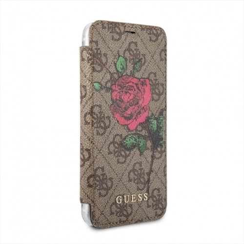 Etui Guess GUFLBKI84GROB Apple iPhone 8/7 brown/brązowy book 4G Flower Desire