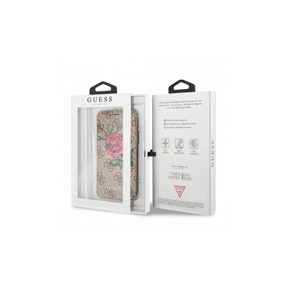 Hurtownia GSM - Etui Guess GUFLBKI84GROB Apple iPhone 8/7 hnědé knižní 4G Flower Desire - GUE1646BR - {ean13} - Hurt
