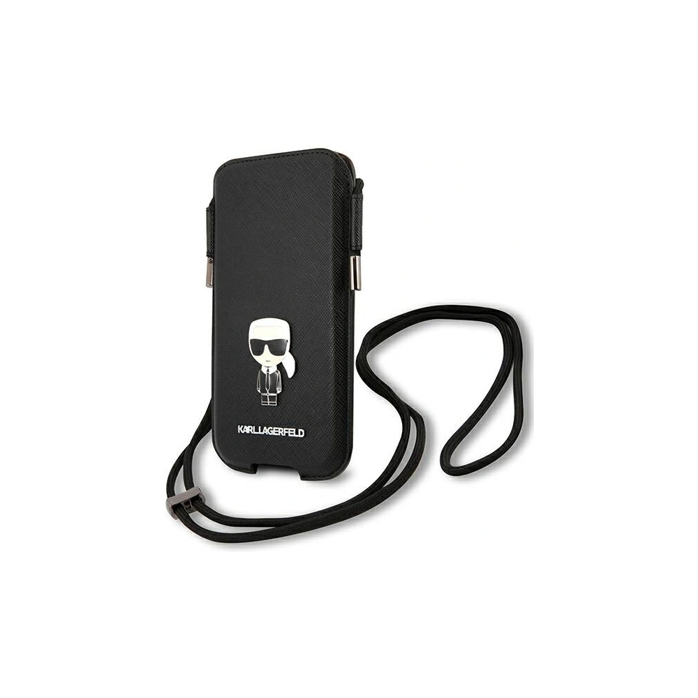 Hurtownia GSM - Torebka Karl Lagerfeld KLHCP12LOPHKMK 6,7 palce černá/black hardcase Saffiano Ikonik - KLD874BLK - {ean13} - Hurt