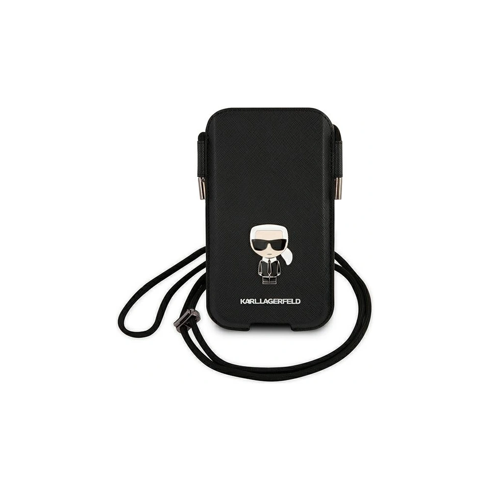 Hurtownia GSM - Torebka Karl Lagerfeld KLHCP12LOPHKMK 6,7 palce černá/black hardcase Saffiano Ikonik - KLD874BLK - {ean13} - Hurt