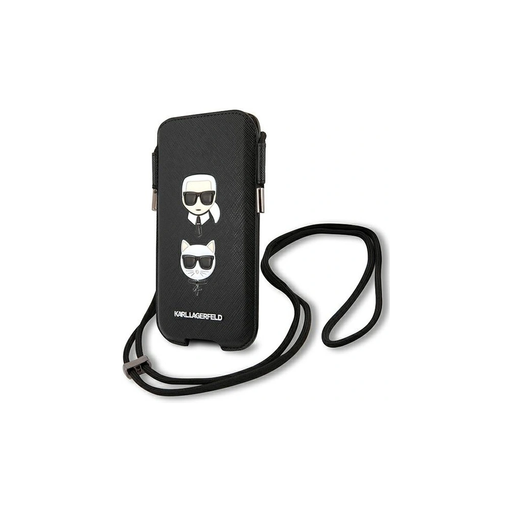 Hurtownia GSM - Torebka Karl Lagerfeld KLHCP12MOPHKCK 6,1 palce černá/black hardcase Saffiano Ikonik Karl&Choupette Head - KLD876BLK - {ean13} - Hurt