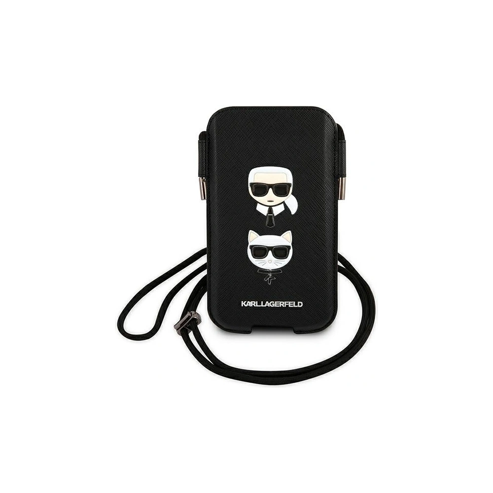 Hurtownia GSM - Torebka Karl Lagerfeld KLHCP12MOPHKCK 6,1 palce černá/black hardcase Saffiano Ikonik Karl&Choupette Head - KLD876BLK - {ean13} - Hurt
