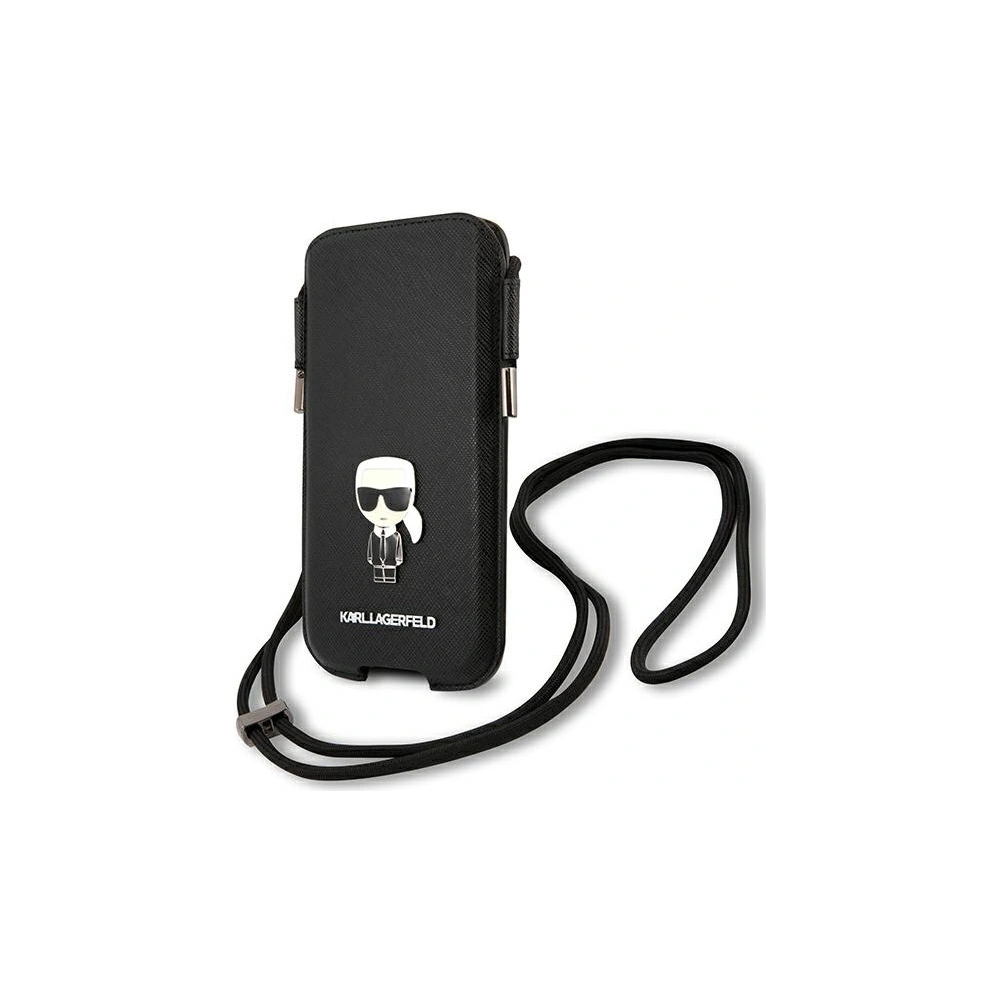 Hurtownia GSM - Torebka Karl Lagerfeld KLHCP12MOPHKMK 6,1 palce černý/black hardcase Saffiano Ikonik Karl`s - KLD877BLK - {ean13} - Hurt