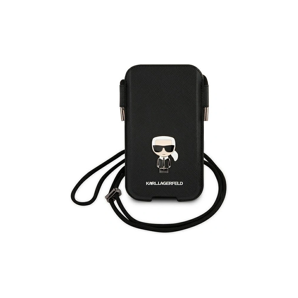 Hurtownia GSM - Torebka Karl Lagerfeld KLHCP12MOPHKMK 6,1 palce černý/black hardcase Saffiano Ikonik Karl`s - KLD877BLK - {ean13} - Hurt
