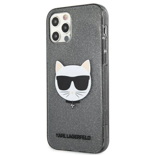 Etui Karl Lagerfeld KLHCP12LCHTUGLB Apple iPhone 12 Pro Max czarny/black hardcase Glitter Choupette