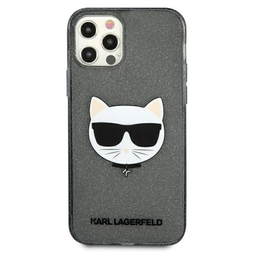 Etui Karl Lagerfeld KLHCP12LCHTUGLB Apple iPhone 12 Pro Max czarny/black hardcase Glitter Choupette