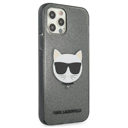 Etui Karl Lagerfeld KLHCP12LCHTUGLB Apple iPhone 12 Pro Max czarny/black hardcase Glitter Choupette