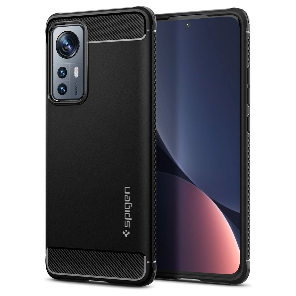 Hurtownia GSM - Etui Spigen Rugged Armor Xiaomi 12/12X Matná Černá - SPN2189BLK - {ean13} - Hurt
