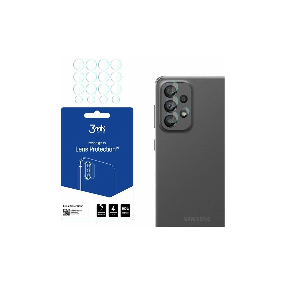 Hurtownia GSM - Hybridní sklo na objektiv fotoaparátu 3MK Lens Protection Samsung Galaxy A73 5G [4 PACK] - 3MK2849 - {ean13} - Hurt