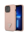 Case Guess GUHCP13LPSATLP Apple iPhone 13 Pro rosa/pink Hardcase Saffiano Triangle Logo