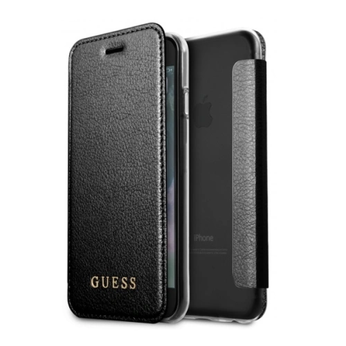 Etui Guess GUFLBKP7LIGLTBK Apple iPhone 8/7 Plus black/czarny book Iridescent