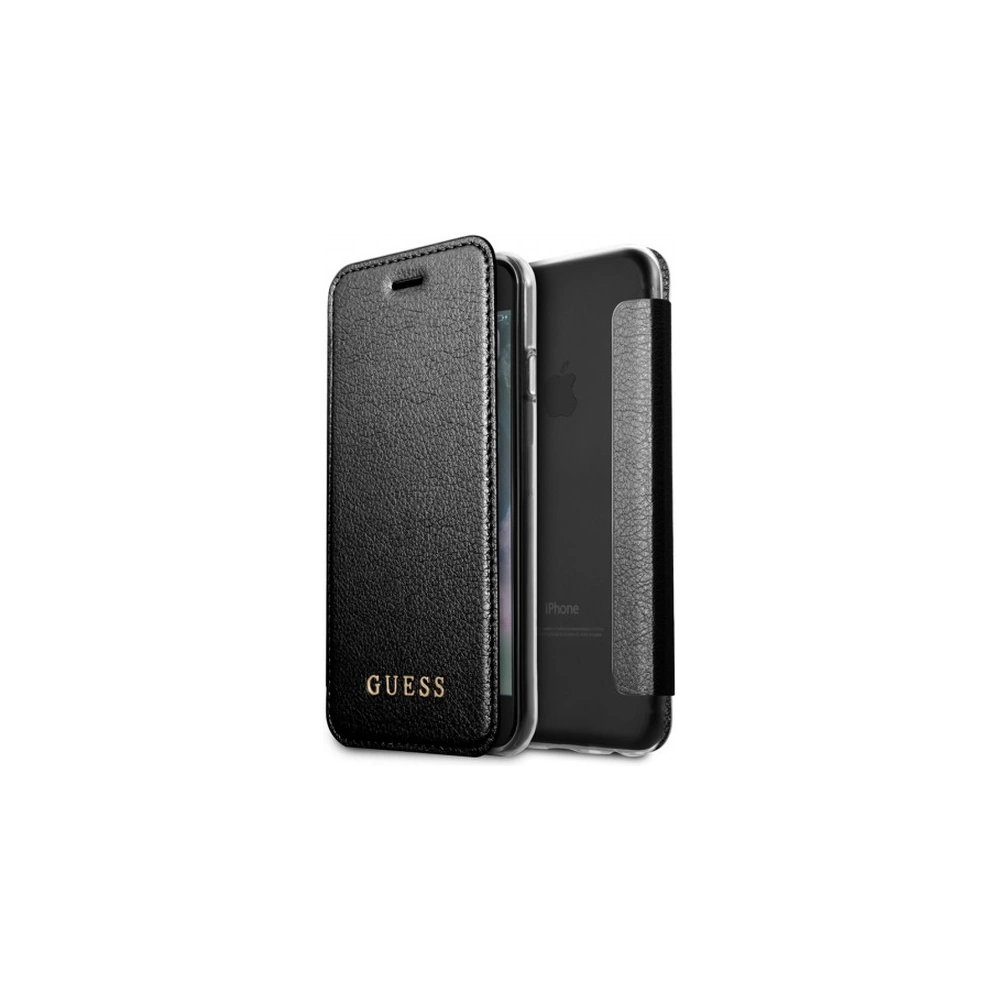 Hurtownia GSM - Etui Guess GUFLBKP7LIGLTBK Apple iPhone 8/7 Plus černé/czarny knížkové Iridescent - GUE1649BLK - {ean13} - Hurt