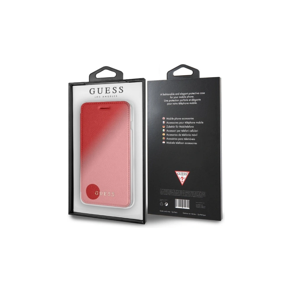 Hurtownia GSM - Etui Guess GUFLBKP7LIGLTRE Apple iPhone 8/7 Plus červená/kryštálová kniha Iridescent - GUE1650RED - {ean13} - Hurt