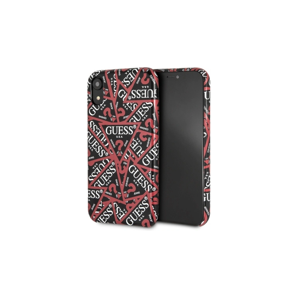 Hurtownia GSM - Etui Guess GUHCI61PMPTBK Apple iPhone XR černé/hardcase Triangle All over - GUE1651BLK - {ean13} - Hurt