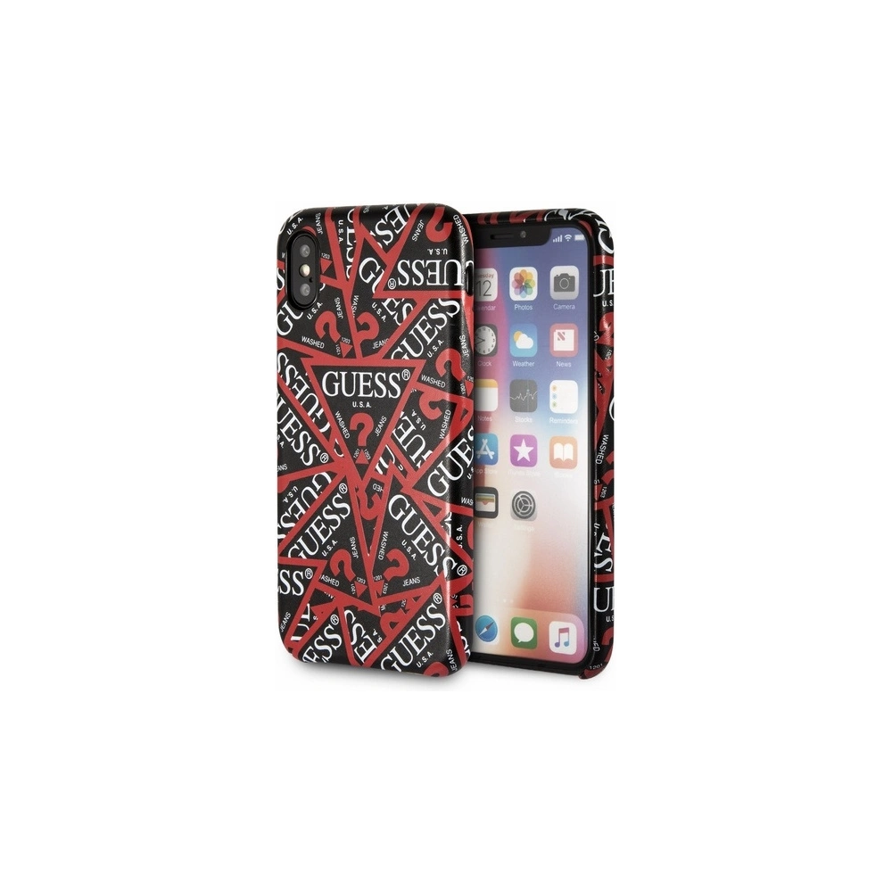 Hurtownia GSM - Etui Guess GUHCPXPMPTBK Apple iPhone XS/X black/czarny hardcase Triangle All over - GUE1652BLK - {ean13} - Hurt
