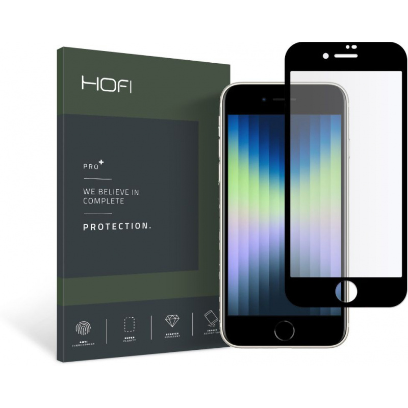 Hofi Distributor - 9589046920585 - HOFI203 - Hofi Glass Pro+ Apple iPhone SE 2022/SE 2020/8/7 Black - B2B homescreen