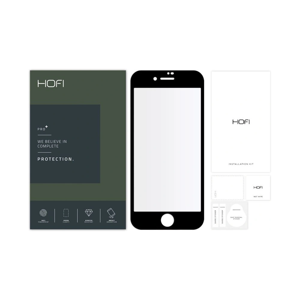 Hurtownia GSM - Tvrzené sklo Hofi Glass Pro+ Apple iPhone SE 2022/SE 2020/8/7 černé - HOFI203 - {ean13} - Hurt