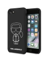 Hurtownia GSM - Etui Karl Lagerfeld KLHCI8SILFLWBK Apple iPhone SE 2022/SE 2020/8/7 hardcase černý/black Silicone Iconic White - KLD879BLK - {ean13} - Hurt