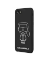 Hurtownia GSM - Case Karl Lagerfeld KLHCI8SILFLWBK Apple iPhone SE 2022/SE 2020/8/7 Hardcase schwarz/black Silicone Iconic White - KLD879BLK - {ean13} - Hurt