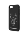 Hurtownia GSM - Case Karl Lagerfeld KLHCI8SILFLWBK Apple iPhone SE 2022/SE 2020/8/7 Hardcase schwarz/black Silicone Iconic White - KLD879BLK - {ean13} - Hurt