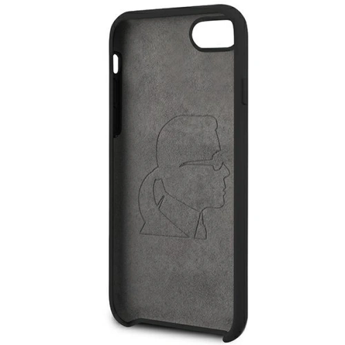 Etui Karl Lagerfeld KLHCI8SILFLWBK Apple iPhone SE 2022/SE 2020/8/7 hardcase czarny/black Silicone Iconic White
