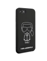 Hurtownia GSM - Case Karl Lagerfeld KLHCI8SILFLWBK Apple iPhone SE 2022/SE 2020/8/7 Hardcase schwarz/black Silicone Iconic White - KLD879BLK - {ean13} - Hurt