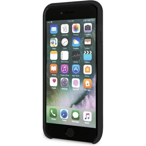 Hurtownia GSM - Case Karl Lagerfeld KLHCI8SILFLWBK Apple iPhone SE 2022/SE 2020/8/7 Hardcase schwarz/black Silicone Iconic White - KLD879BLK - {ean13} - Hurt