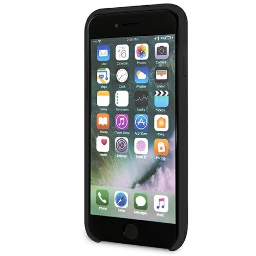 Etui Karl Lagerfeld KLHCI8SILFLWBK Apple iPhone SE 2022/SE 2020/8/7 hardcase czarny/black Silicone Iconic White