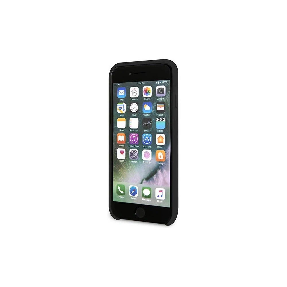 Hurtownia GSM - Case Karl Lagerfeld KLHCI8SILFLWBK Apple iPhone SE 2022/SE 2020/8/7 Hardcase schwarz/black Silicone Iconic White - KLD879BLK - {ean13} - Hurt
