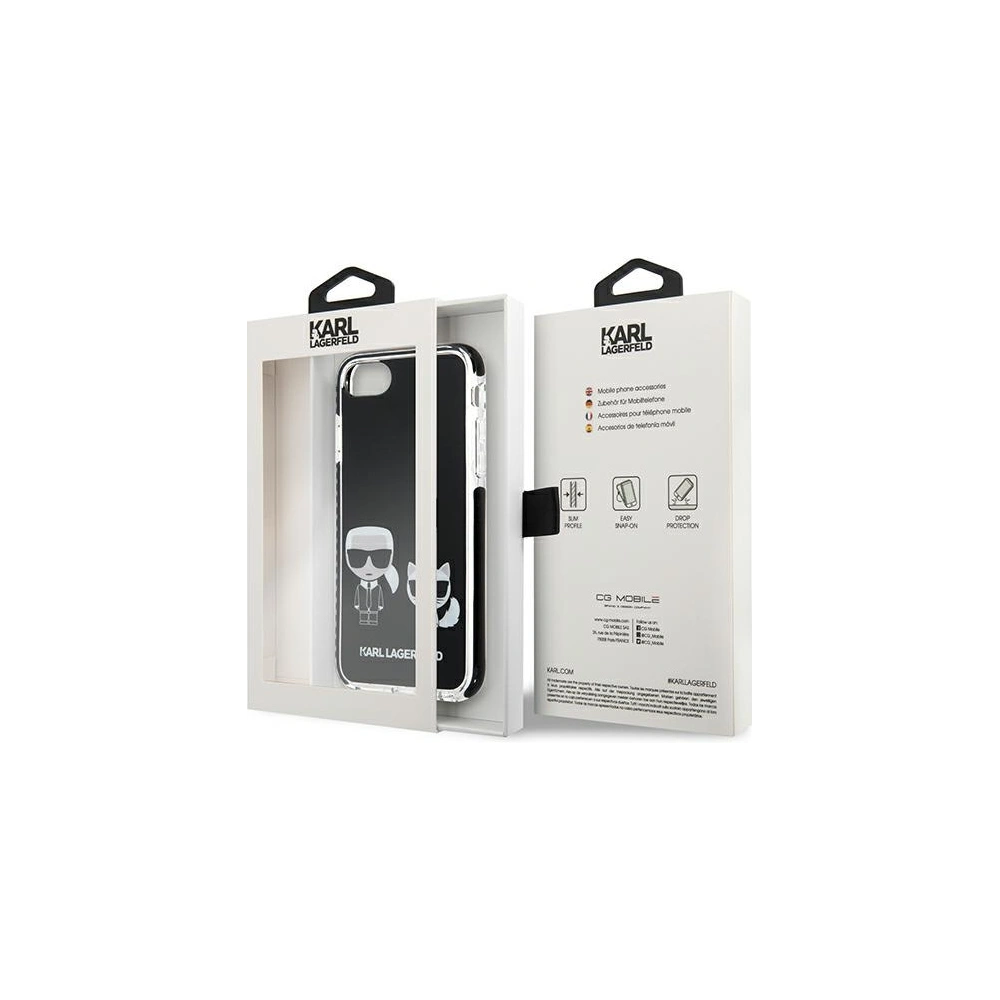 Hurtownia GSM - Case Karl Lagerfeld KLHCI8TPEKCK Apple iPhone SE 2022/SE 2020/8/7 Hartschale schwarz/black Karl&Choupette - KLD880BLK - {ean13} - Hurt