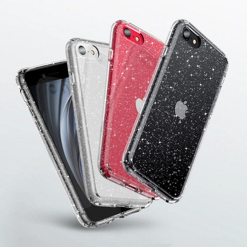 Etui Tech-Protect Glitter Apple iPhone SE 2022/SE 2020/8/7 Clear