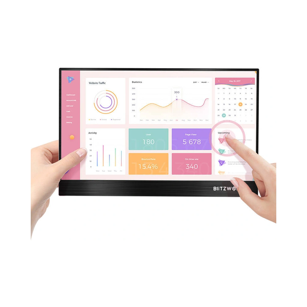 Wholesale Touchable Monitor BlitzWolf BW-PCM3 15.6-inch (black) - BLZ460BLK - {ean13} - Hurt