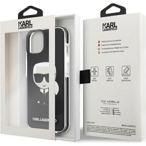 Hurtownia GSM - Case Karl Lagerfeld KLHCP13STPEIKK Apple iPhone 13 mini Hardcase schwarz/black Iconik Karl - KLD883BLK - {ean13} - Hurt