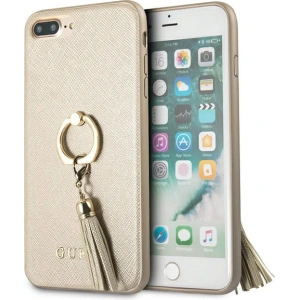 Hurtownia GSM - Case Guess GUHCI8LRSSABE Apple iPhone 8/7 Plus beige hartes Saffiano-Gehäuse mit Ringständer - GUE1654BEI - {ean13} - Hurt