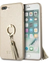 Case Guess GUHCI8LRSSABE Apple iPhone 8/7 Plus beige hartes Saffiano-Gehäuse mit Ringständer