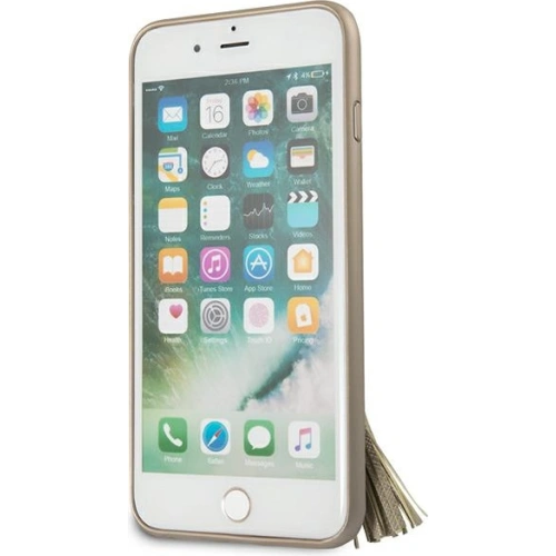 Etui Guess GUHCI8LRSSABE Apple iPhone 8/7 Plus beige/beżowy hard case Saffiano with ring stand