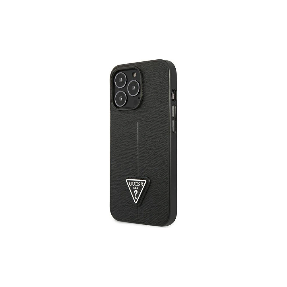 Hurtownia GSM - Etui Guess GUHCP13LPSATLK Apple iPhone 13 Pro czarny/black hardcase Saffiano Triangle Logo - GUE1656BLK - {ean13} - Hurt