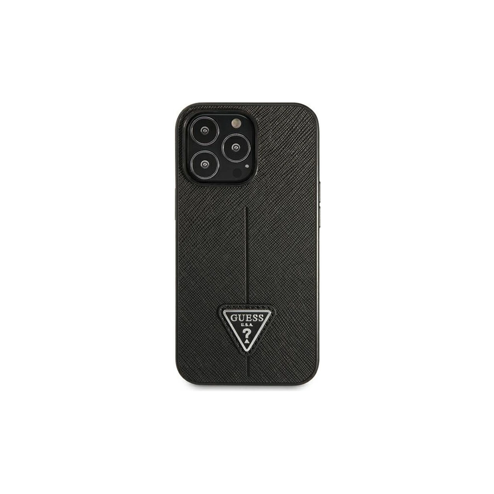 Hurtownia GSM - Etui Guess GUHCP13LPSATLK Apple iPhone 13 Pro czarny/black hardcase Saffiano Triangle Logo - GUE1656BLK - {ean13} - Hurt