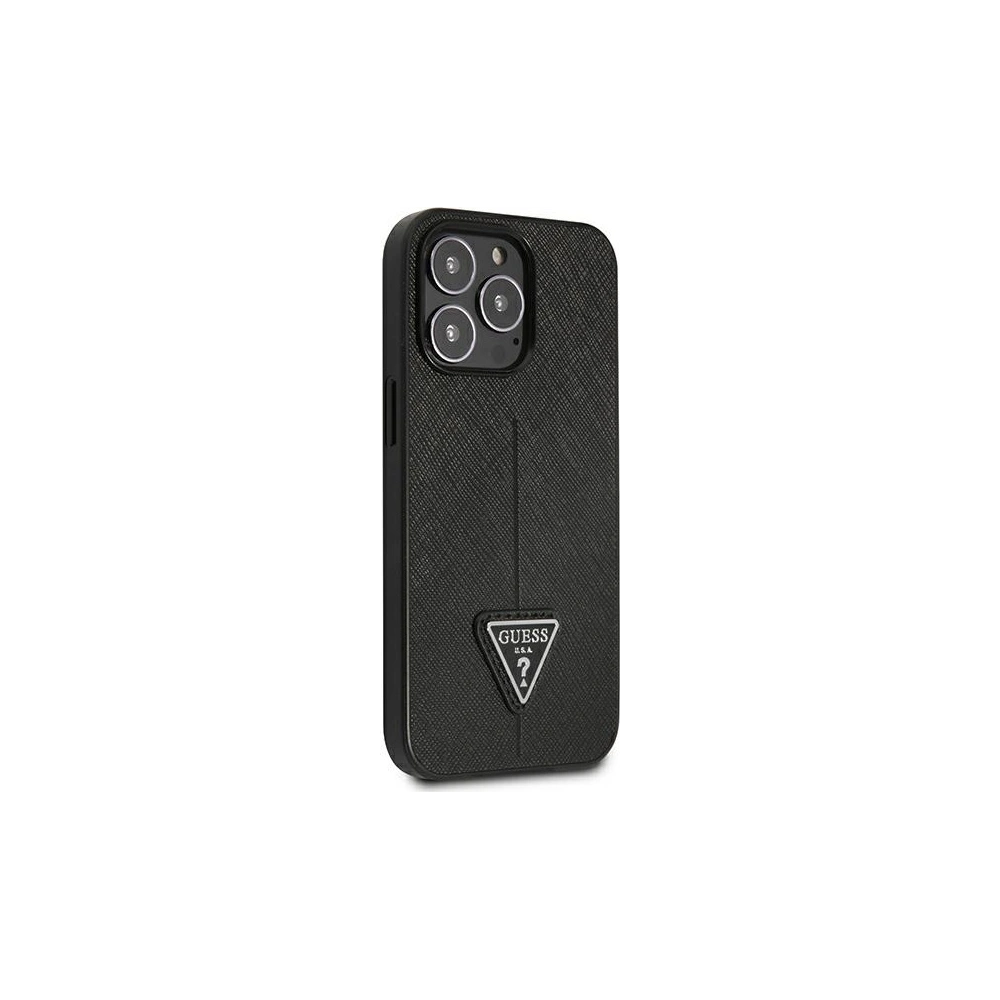 Hurtownia GSM - Etui Guess GUHCP13LPSATLK Apple iPhone 13 Pro czarny/black hardcase Saffiano Triangle Logo - GUE1656BLK - {ean13} - Hurt