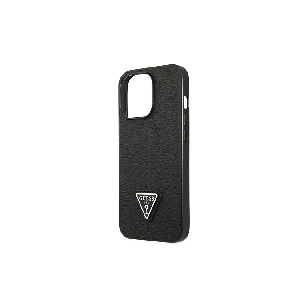 Hurtownia GSM - Etui Guess GUHCP13LPSATLK Apple iPhone 13 Pro czarny/black hardcase Saffiano Triangle Logo - GUE1656BLK - {ean13} - Hurt