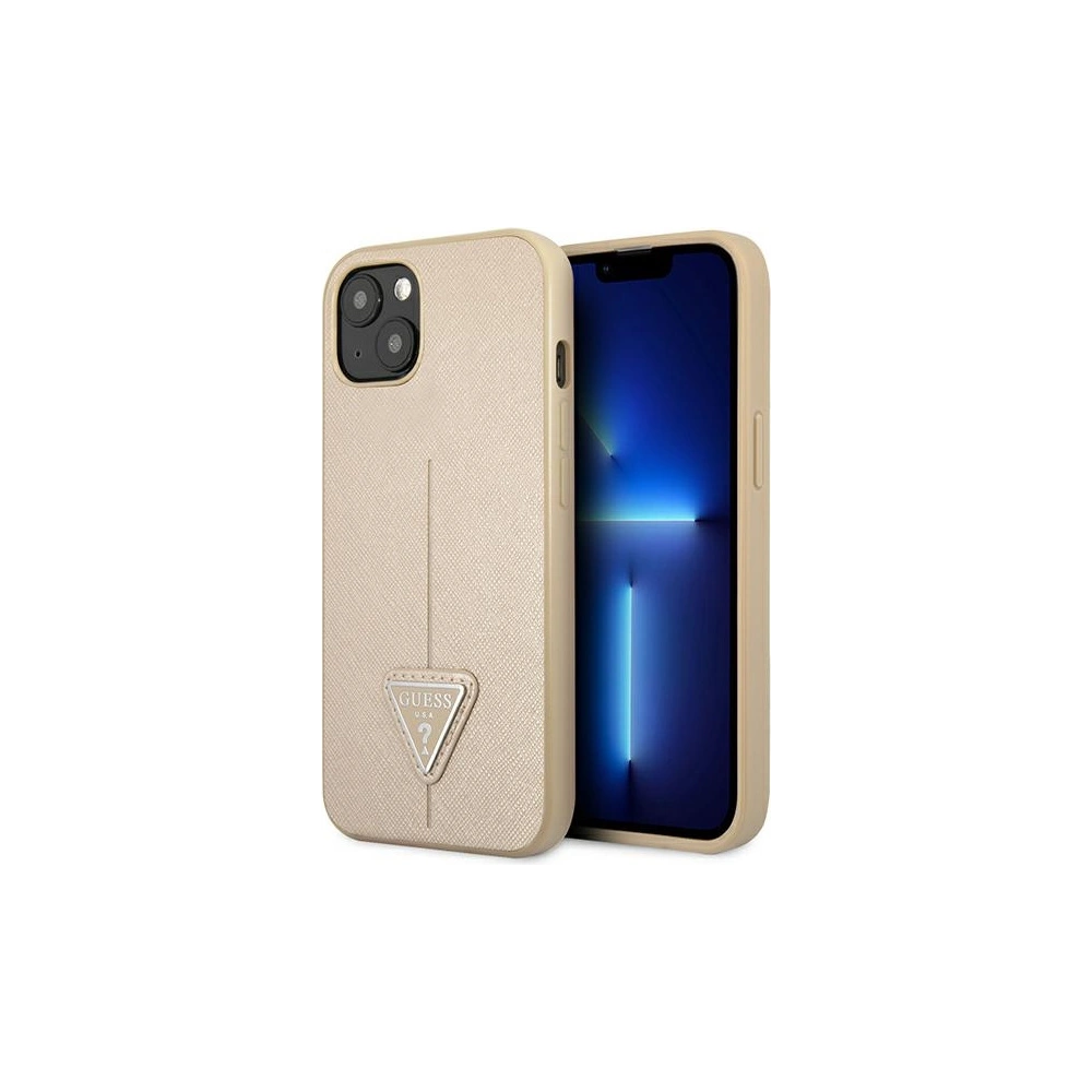Hurtownia GSM - Case Guess GUHCP13MPSATLE Apple iPhone 13 beige hartschale Saffiano Triangle Logo - GUE1657BEI - {ean13} - Hurt
