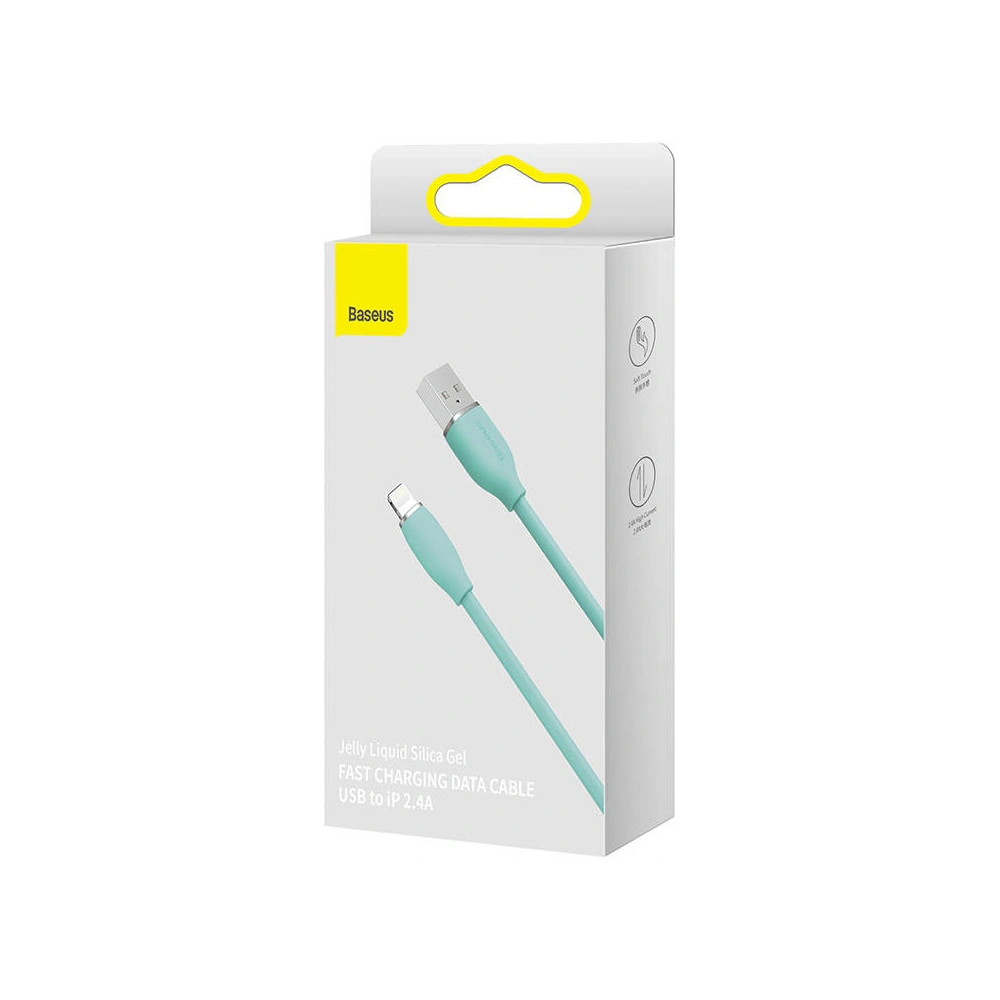 Hurtownia GSM - Kabel USB do Lightning Baseus Jelly, 2.4A, 1,2m (zielony) - BSU3123GRN - {ean13} - Hurt