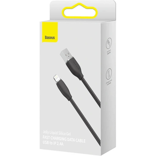 Kabel USB do Lightning Baseus Jelly, 2,4A 1,2m (czarny)