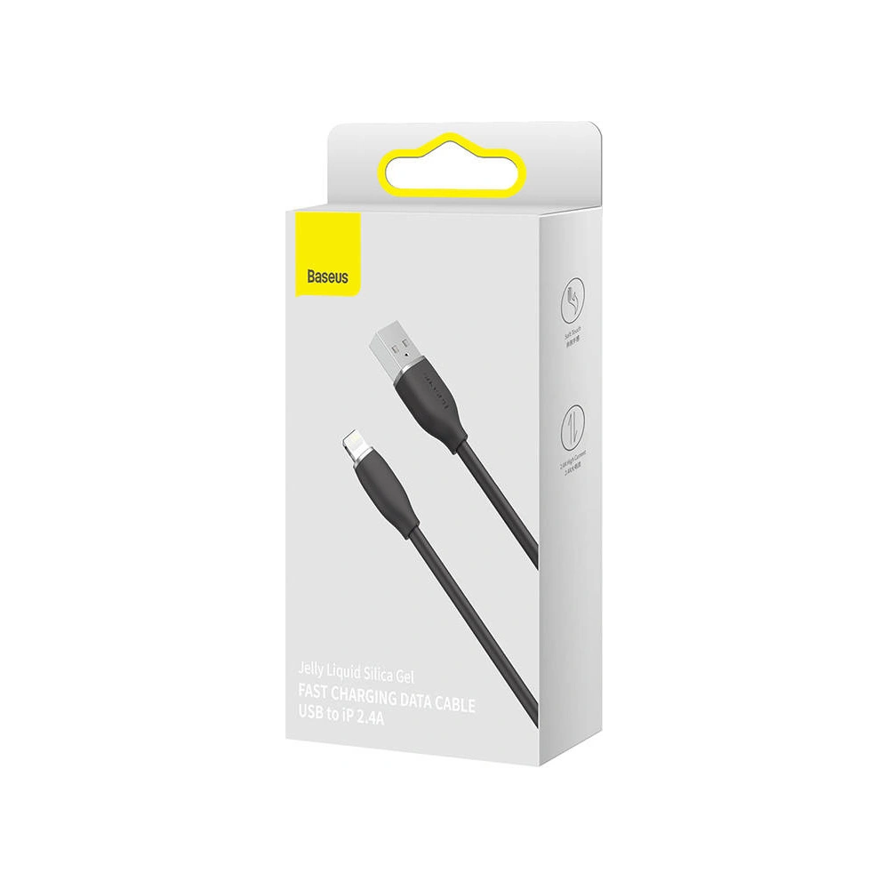 Hurtownia GSM - Kabel USB do Lightning Baseus Jelly, 2,4A 1,2m (černý) - BSU3133BLK - {ean13} - Hurt