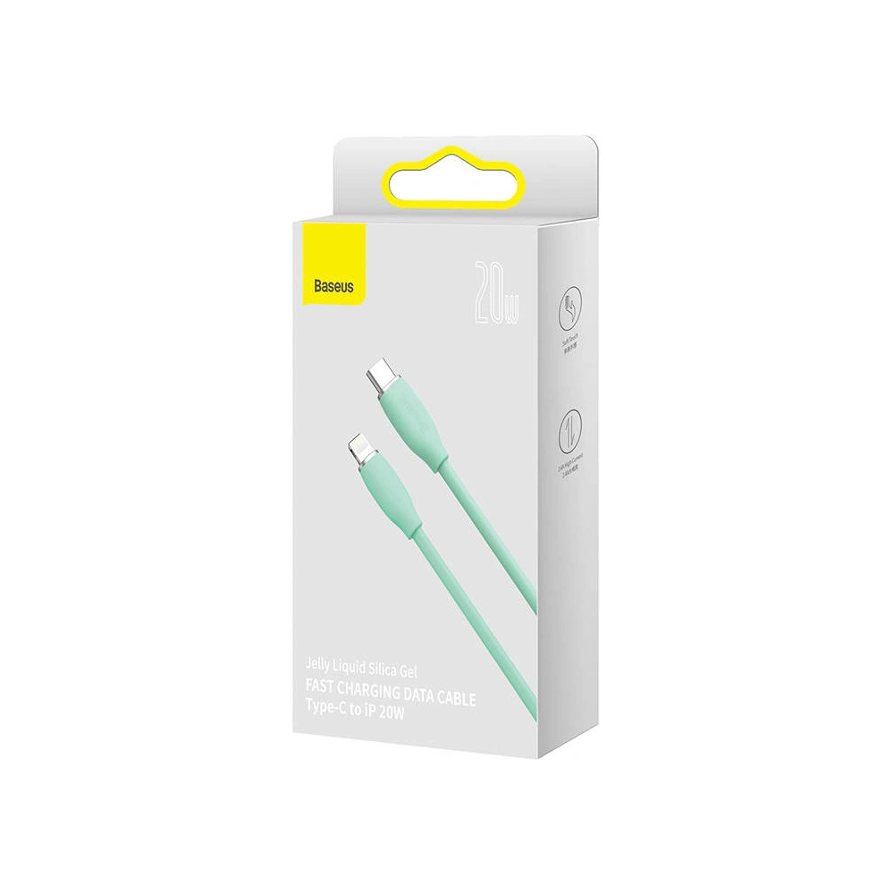 Hurtownia GSM - Kabel USB-C do Lightning Baseus Jelly, 20W, 1,2m (zielony) - BSU3134GRN - {ean13} - Hurt