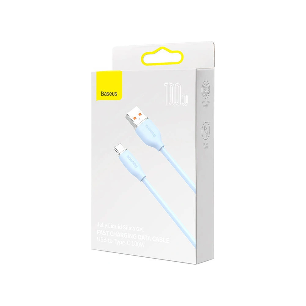 Hurtownia GSM - Kabel USB do USB-C Baseus Jelly, 100W, 2m (modrý) - BSU3144BLU - {ean13} - Hurt