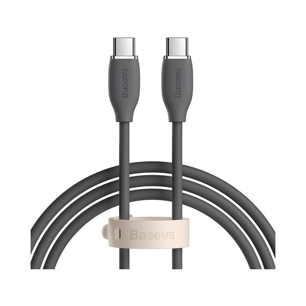 Hurtownia GSM - Kabel USB-C do USB-C Baseus Jelly, 100W, 1,2m (černý) - BSU3145BLK - {ean13} - Hurt