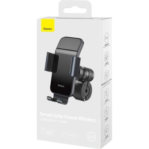 Hurtownia GSM - Uchwyt rowerowy Baseus Smart Solar do telefonów, solarny (czarny) - BSU3151BLK - {ean13} - Hurt