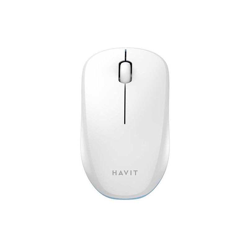 Havit Distributor - 6939119026653 - HVT154WHTBLU - Havit MS66GT-WB universal wireless mouse (white&blue) - B2B homescreen